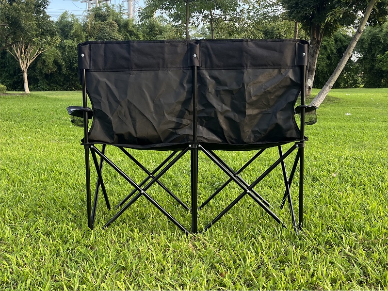 Foldable Double Persons Camping Chair With Two Cup Holders