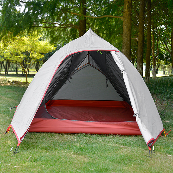 Outdoor Shade Tent Portable Double zipper Double door ultra lightweight aluminum pole double picnic camping tent