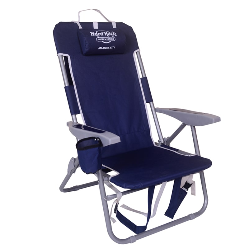 Portable Beach Chair 4-Positions With Backpack Paded Strap