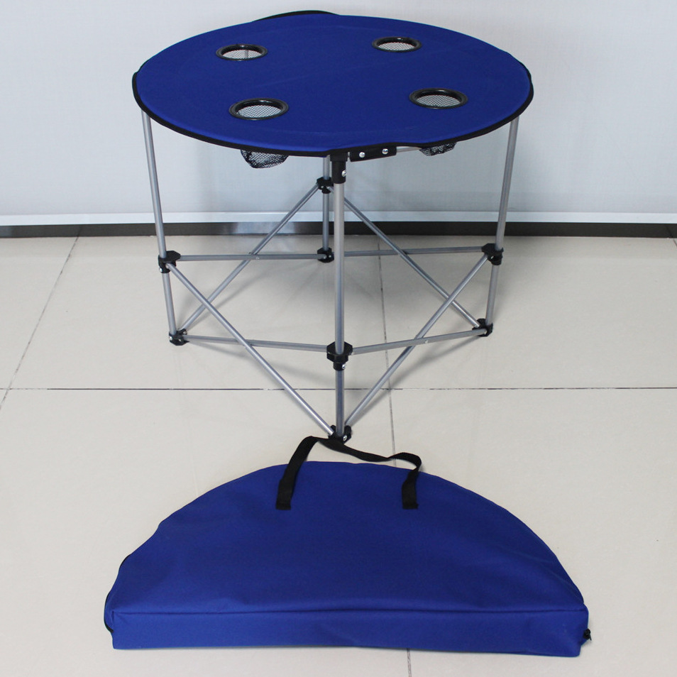 Foldable Camping Table With Four Cup Holders