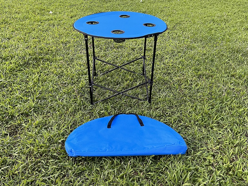 Foldable Camping Table With Four Cup Holders