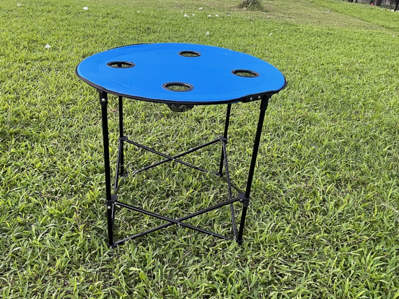 Foldable Camping Table With Four Cup Holders