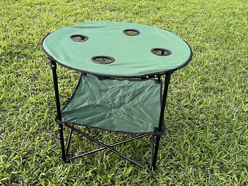 Foldable Camping Table With Four Cup Holders