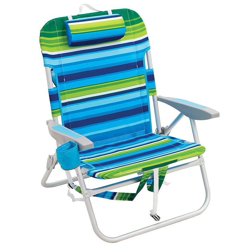 Portable Folding Beach Chair 4-Positions With Backpack 