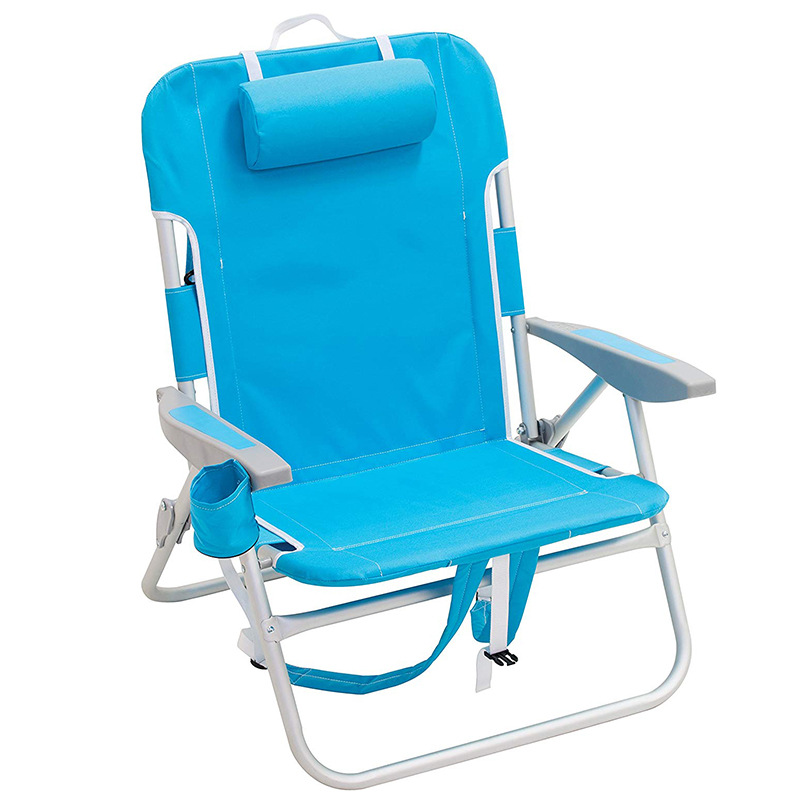 Portable Folding Beach Chair 4-Positions With Backpack 