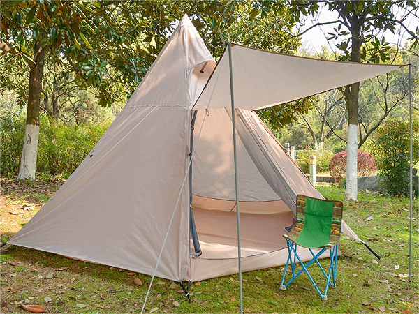 A-Frame Pyramid 6~8Persons Family Tent With Sun Shelter