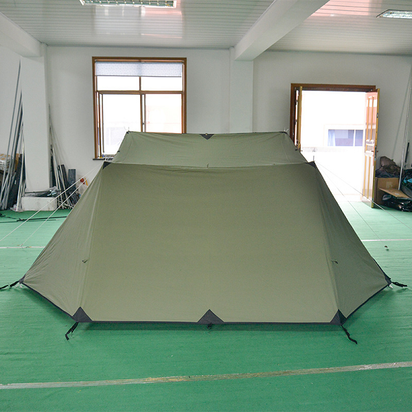 A-Frame Bridge Single Person  Cotton Tent With Sun Shelter