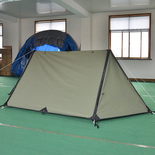 A-Frame Bridge Single Person  Cotton Tent With Sun Shelter