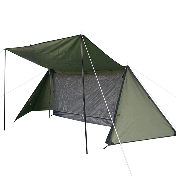 A-Frame Bridge Single Person  Cotton Tent With Sun Shelter